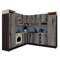 Bucatarie de Colt COSSY NEW ST. 230-250, Wenge / Decor K366